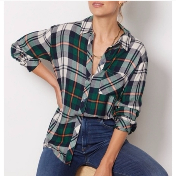 Rails Tops - Rails Hunter soft button down flannel, Women's size Small